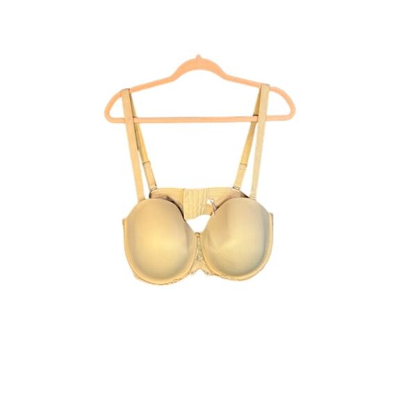 Auden Bra Women's Size 42DD Lightly Lined Strapless Bra Detachable Straps Nude - Picture 1 of 7